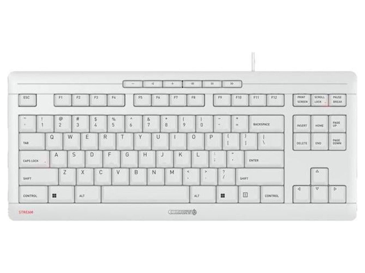 CHERRY Low Profile USB TKL Gaming Keyboard, White