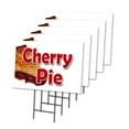thumbnail image 1 of CHERRY PIE 5 Pack Of 12" x 16" Yard Sign & Stake | Advertise Your Business | Stake Included Image On Both Sides | Made in The USA, 1 of 3