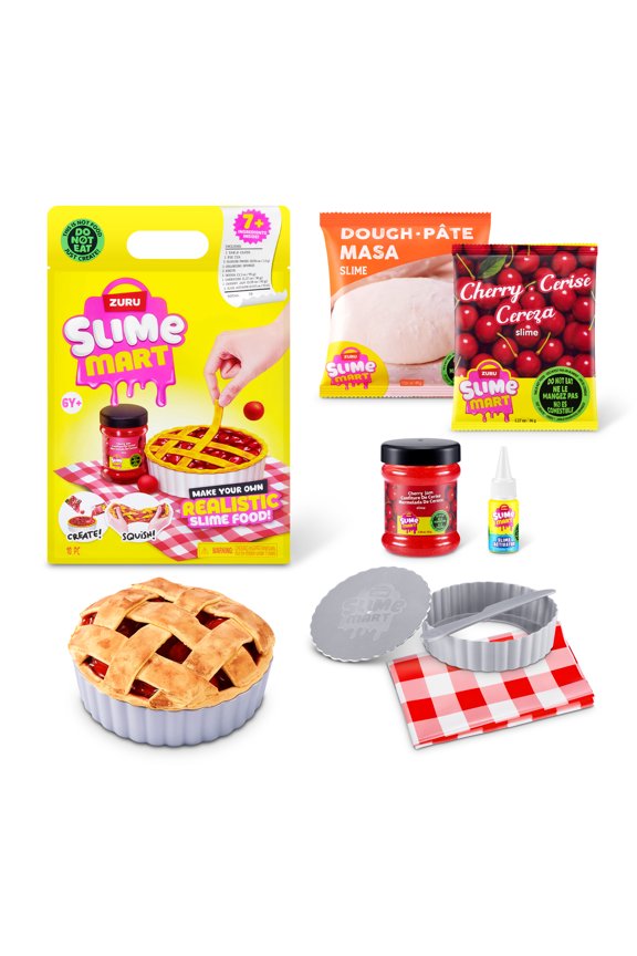 Shopping Bag Cherry Pie by ZURU - Play Food Themed DIY Slime Kit for Kids Ages 6+