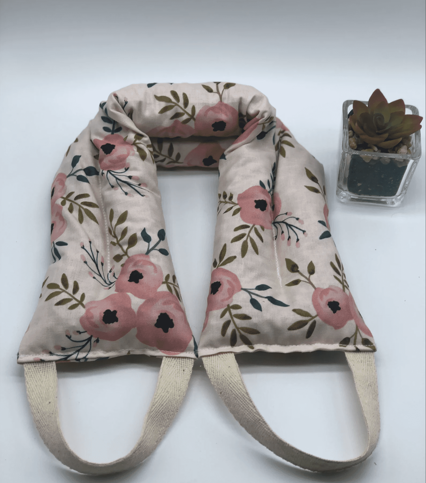 CHERRY PIT Neck Wrap with Handle Microwaveable Washable 20x5 Inches