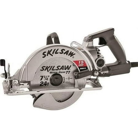 Chervon Circular Saw SPT77W-22 Worm Drive Corded - Heavy Duty, 7-1/4 In Blade, Gray