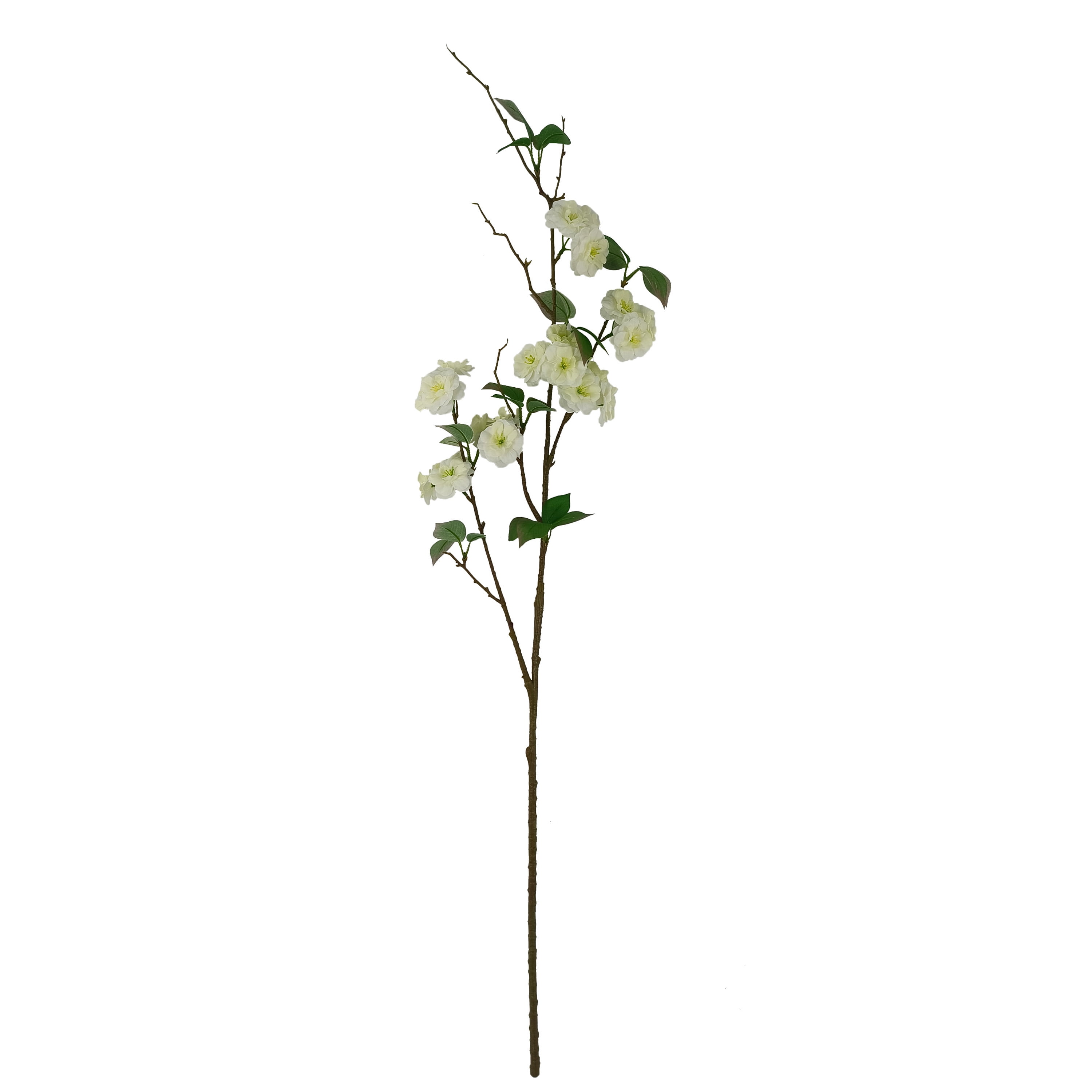 Mainstays 50 in White Artificial Cherry Blossom Stems, Set of 6. Indoor Use.
