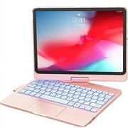 CHESONA 11 Rotate Keyboard Tablet Case with Smart Touchpad, Rose Gold