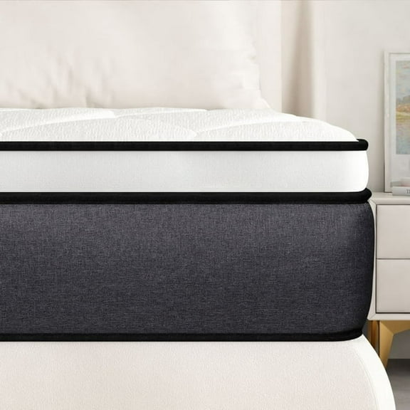 lemontalking 12" Queen Mattress Gel Memory Foam Spring Hybrid Mattress in a Box