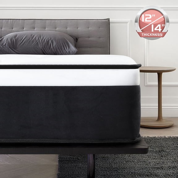 "lemontalking 14" CertiPUR Gel Memory Foam Spring Hybrid Mattress, Queen"