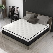 lemontalking 14 inch Hybrid Mattress in a Box, Innerspring and Gel Memory Foam,King