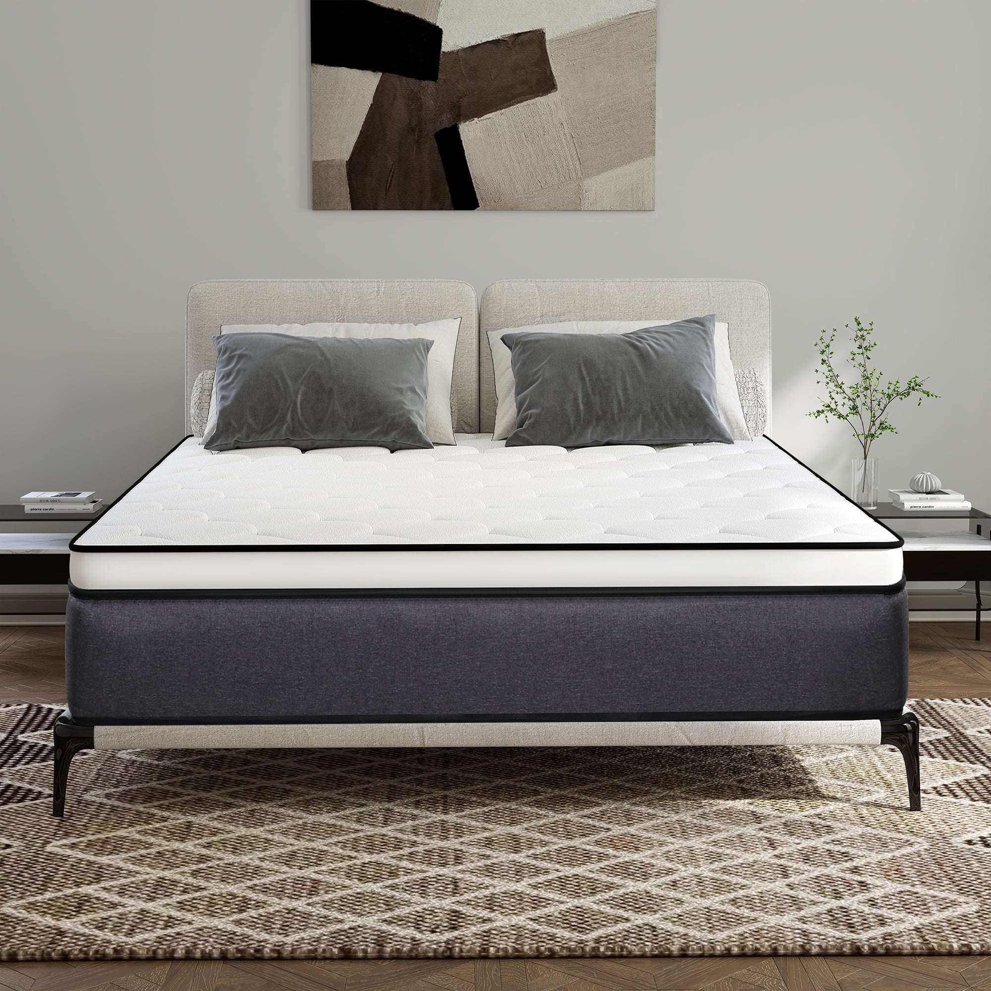 lemontalking 14 inch Twin Mattress,Medium Firm Hybrid Mattresses in a ...