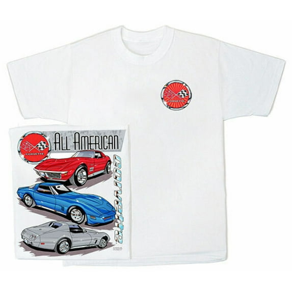 CHEVROLET All American C3 Corvette 68-82 Mens T shirt Licensed