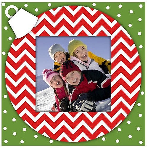 CHEVRON CHRISTMAS ORNAMENT 4x4 frame - 4x4