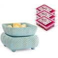 thumbnail image 1 of CHEVRON Candle Warmer and Dish Fragrance Warmer Gift Set with 3 Courtneys Wax Melts - BABY-POWDER, 1 of 1