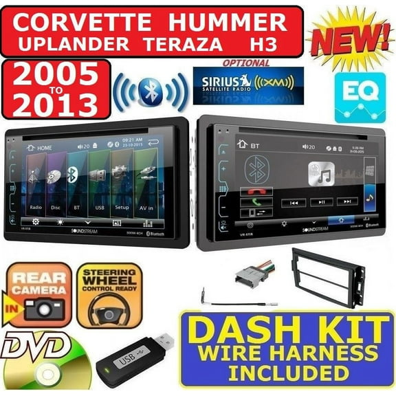 CHEVY CORVETTE HUMMER H3 AM/FM CD/DVD BLUETOOTH USB CAR RADIO STEREO PKG
