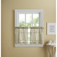 thumbnail image 1 of CHF Bridget Tier Curtain, 36"L x 56"W, Natural, Polyester/Linen, Indoor, Adult, 1 of 5