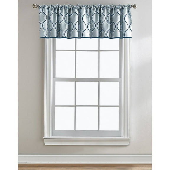 CHF Industries Morocco Kitchen Valances, Single Curtain, Indoor, 50"W x 18"L, Gray, Polyester, Adult