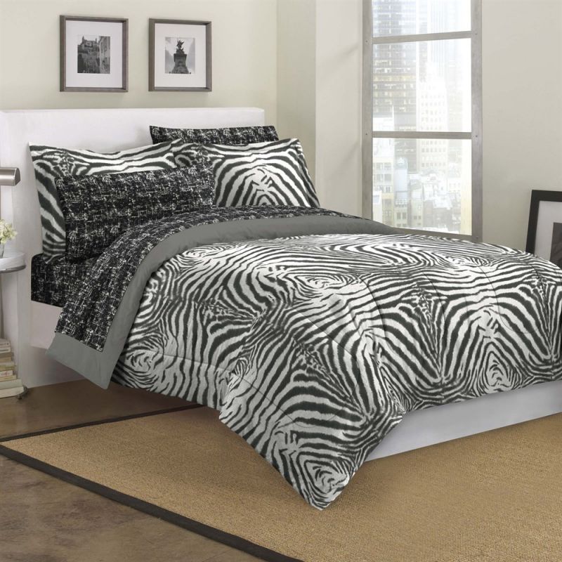CHF Industries Loft Style Durban Animal Print Zebra Comforter Set Twin