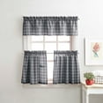 thumbnail image 1 of CHF Lodge Plaid 36" Curtain Tier, Grey, Adult, 1 of 4