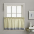 thumbnail image 1 of CHF Morocco Indoor Polyester Light Filtering Rod Pocket Curtain Tier Pair , Gold , 58"x36" , Set of 2, Adult, 1 of 2