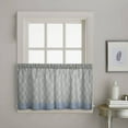 thumbnail image 1 of CHF Morocco Indoor Polyester Light Filtering Rod Pocket Curtain Tier Pair , Silver , 58"x24" , Set of 2, Adult, 1 of 2