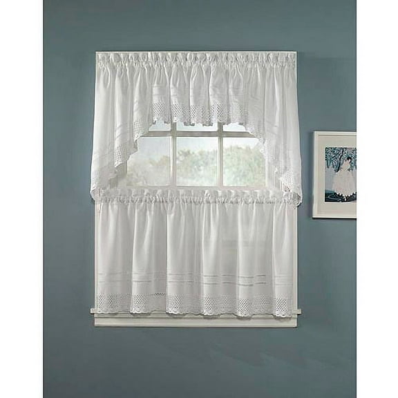 CHF & You Crochet Tailored Kitchen Curtains, Set of 2, Adult