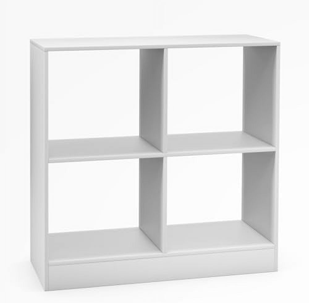 CHFBC Cube Bookcase White Book with 9 Cubes 3Tier Small Display Low
