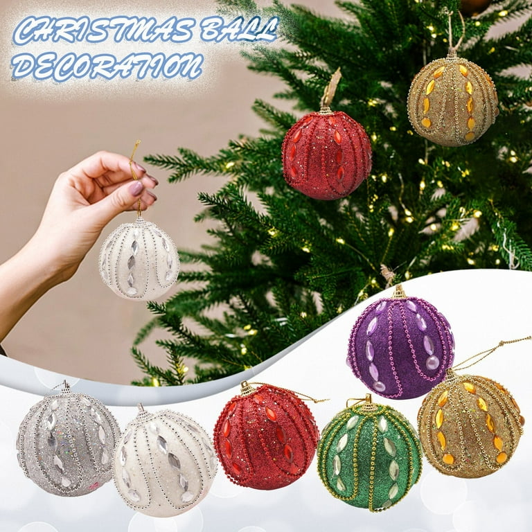 Sequin xmas ornaments deals
