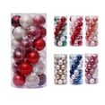 thumbnail image 1 of CHGBMOK 30pcs Red Christmas Balls Ornaments for Xmas Tree 6cm/2.36" Shatterproof Plastic Hanging Decorations Balls Baubles Set for Holiday Wedding Party Decor, 1 of 6