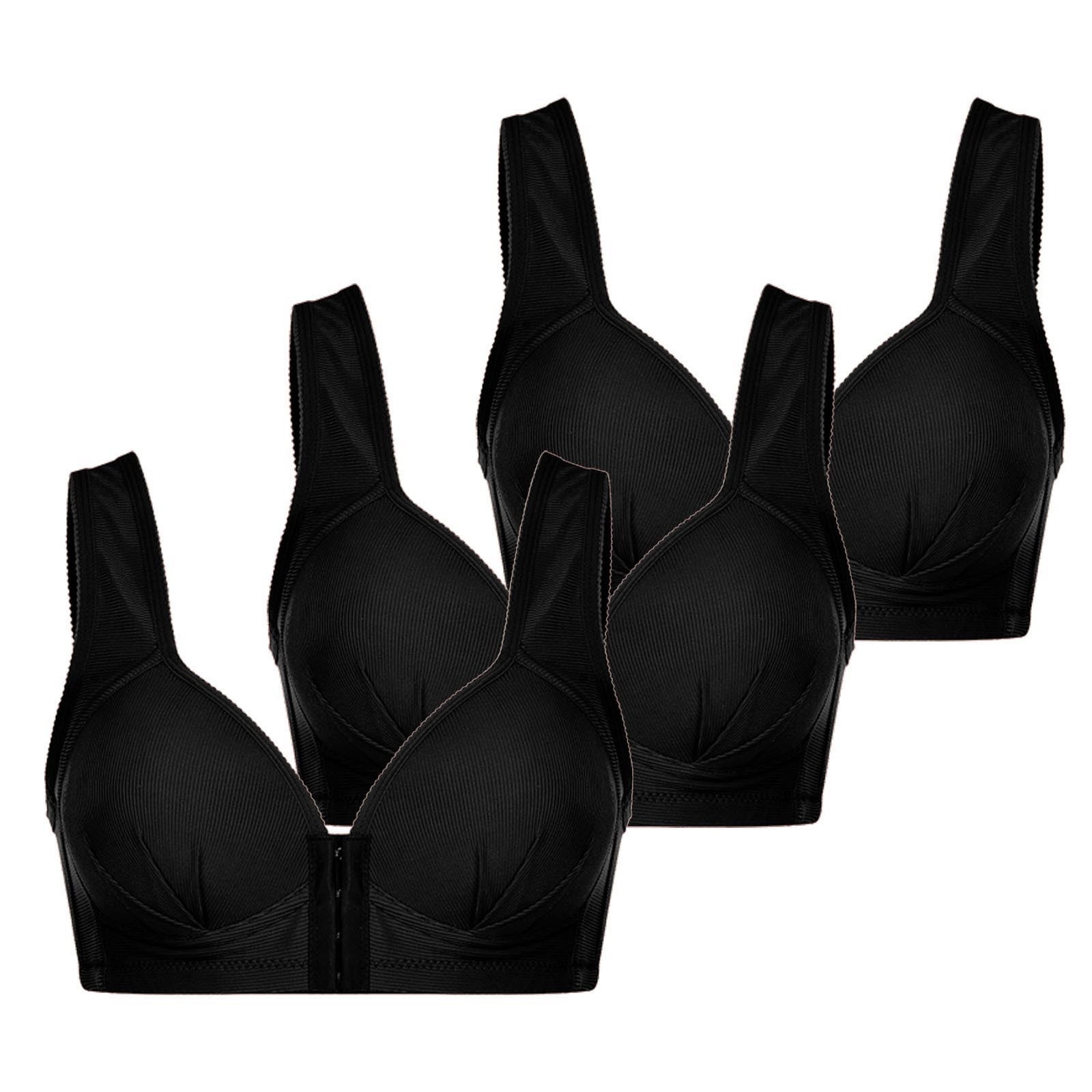CHGBMOK Bras for Women Plus Size Wire Free Underwear Push Up Bra Everyday  Bralettes Set 2 Pieces 