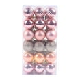 thumbnail image 1 of CHGBMOK 40mm/1.57" Multicolor Christmas Balls 36 pack Shatterproof Plastic Hanging Ornaments Christmas Wedding Holiday Party Decorations(Rose Gold), 1 of 1