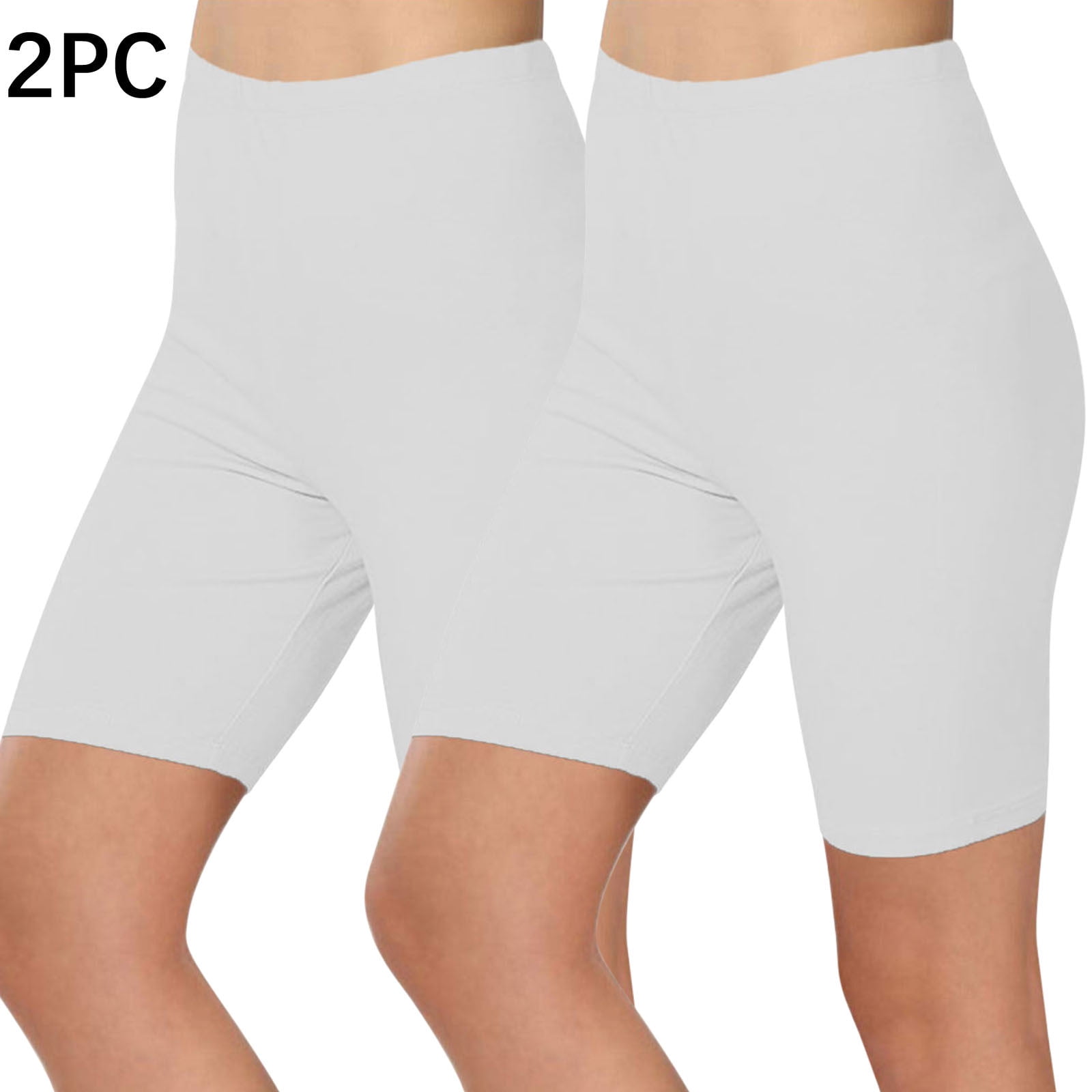 WHOUARE 4-Pack Women's Biker Yoga Shorts - High Waisted With Pockets, Tummy Control Workout Shorts - View #5