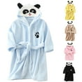 thumbnail image 1 of CHGBMOK Robes for Boys Flannel Kids Bathrobe Plush Toddle Robe Hooded Sleepwear with Belt, 1 of 6