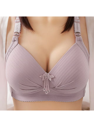 Stamzod Woman Sexy Ladies Bra Without Steel Rings Medium Cup Large Size  Breathable Gathered Underwear Daily Bra Without Steel Ring 