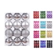thumbnail image 1 of CHGBMOK Christmas Ball Ornaments 24Pcs Shatterproof Christmas Hanging Balls Xmas Tree Decorations Holiday Wedding Party Decor (Silver, 4cm/1.57in), 1 of 6