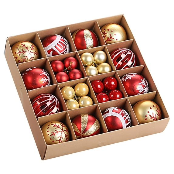 CHGBMOK Christmas Deals 44 Pieces Of Christmas Ball Ornaments Christmas Tree Decoration Holiday Wedding Party Decoration on Clearance