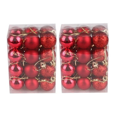 CHGBMOK Christmas Deals 48PC 30mm Christmas Xmas Tree Ball Bauble Hanging Home Party Ornament Decor on Clearance