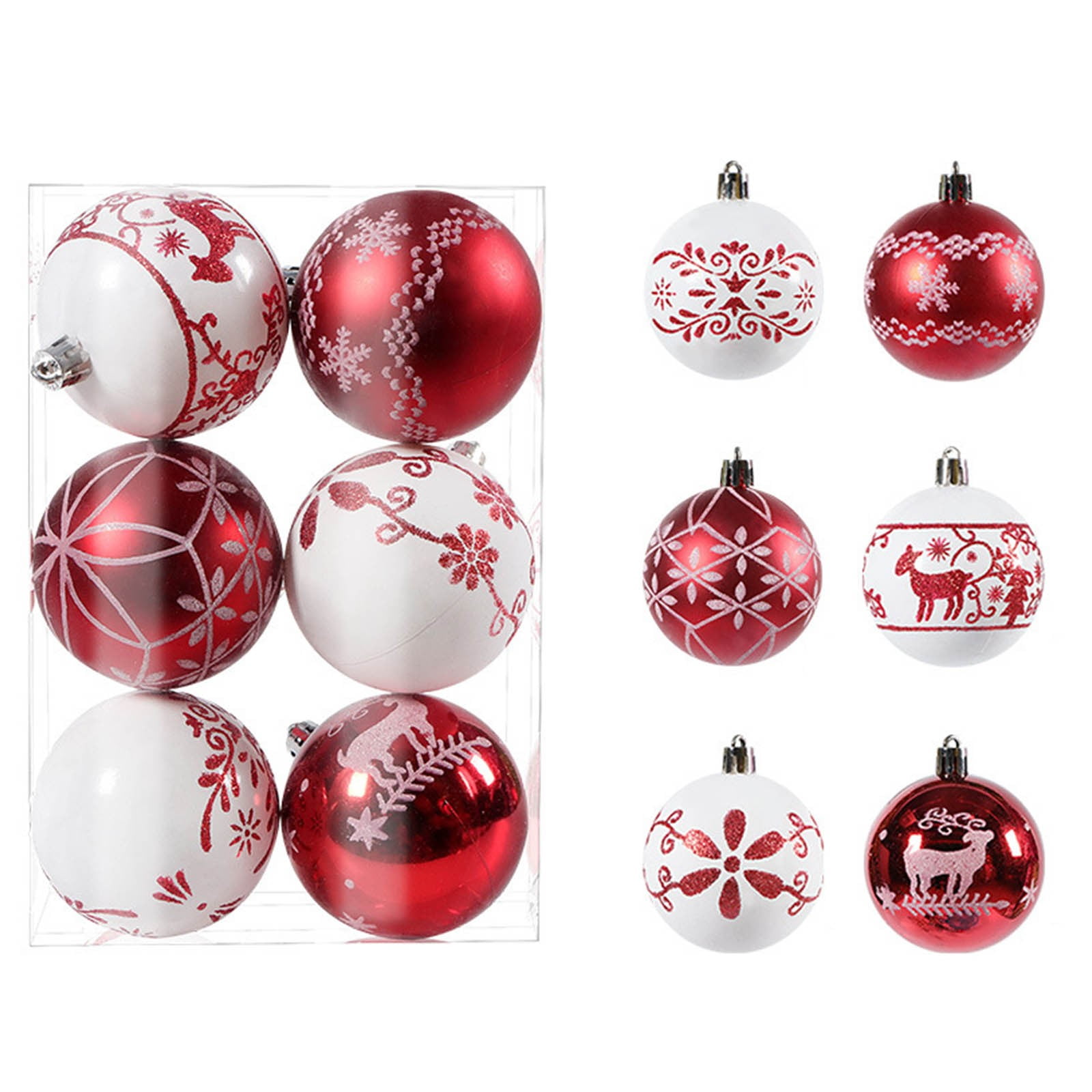 CHGBMOK Christmas Decorations 6pcs Christmas Balls Colored Christmas