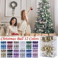 thumbnail image 1 of CHGBMOK Christmas Ornaments Set Shatterproof Clear Plastic Balls for Xmas Tree Party Holiday Decor (Gold, 6cm/24pcs), 1 of 5