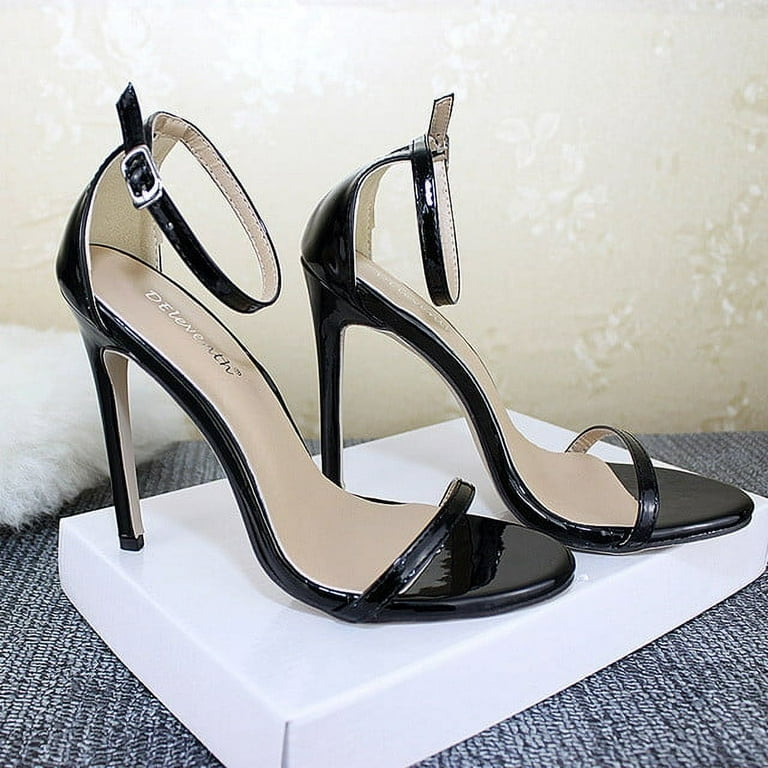 CHGBMOK Clearance Heels for Women Fashion Sexy One-Word Easy To Match Of  Sandals Super High Heel Casual Shoes 