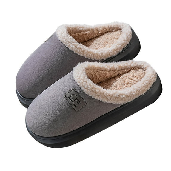 CHGBMOK Unisex Mens Womens Cozy Memory Foam Scuff Slippers Casual Slip On Warm House Shoes Indoor/Outdoor Sandal Slippers With Arch Support Rubber Sole