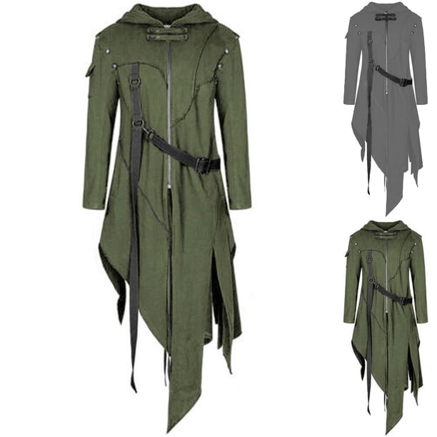 CHGBMOK Clearance Shirt Jackets Trench Coats Men's Solid Hooded
