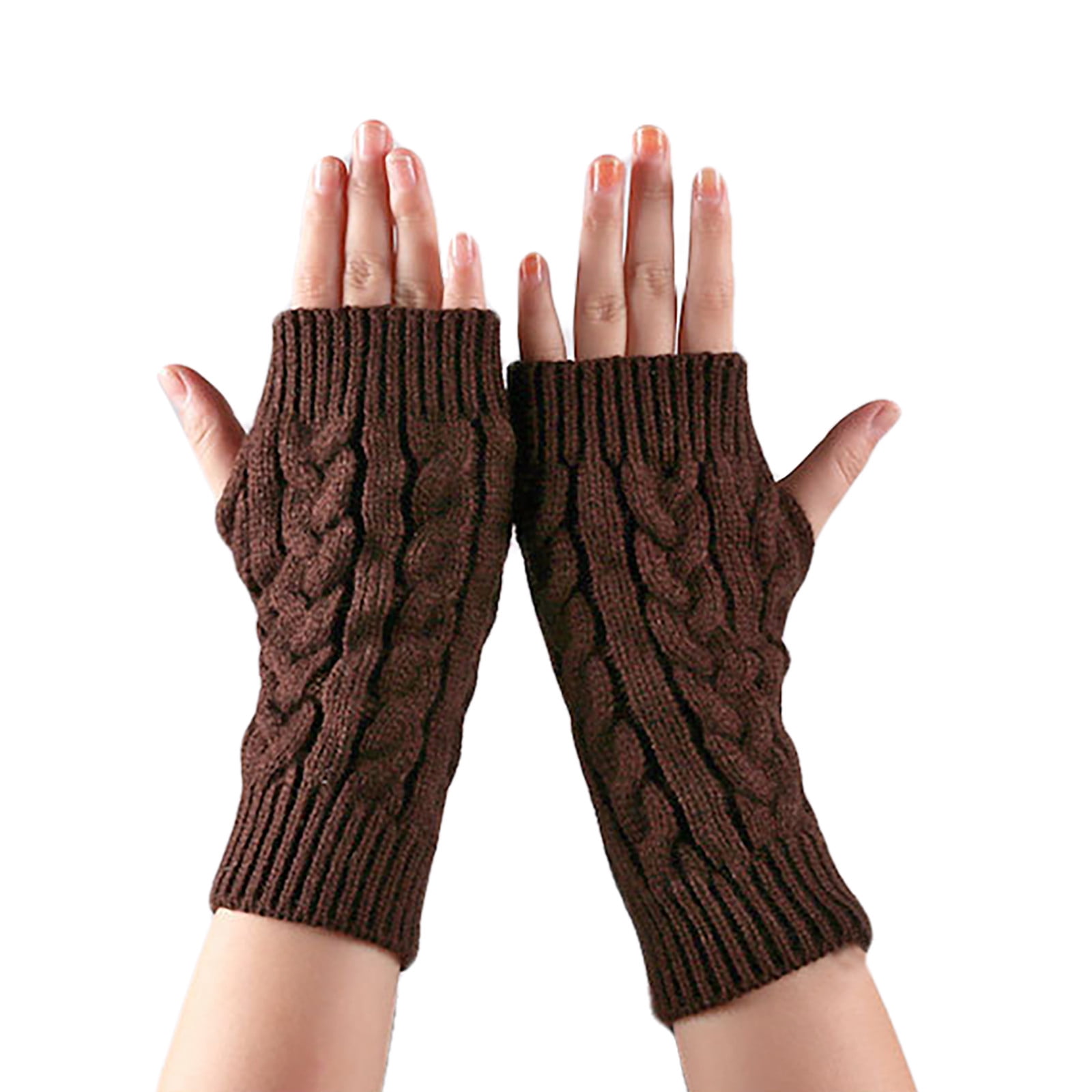 CHGBMOK Clearance Women Girl Knitted Arm Fingerless Keep Warm