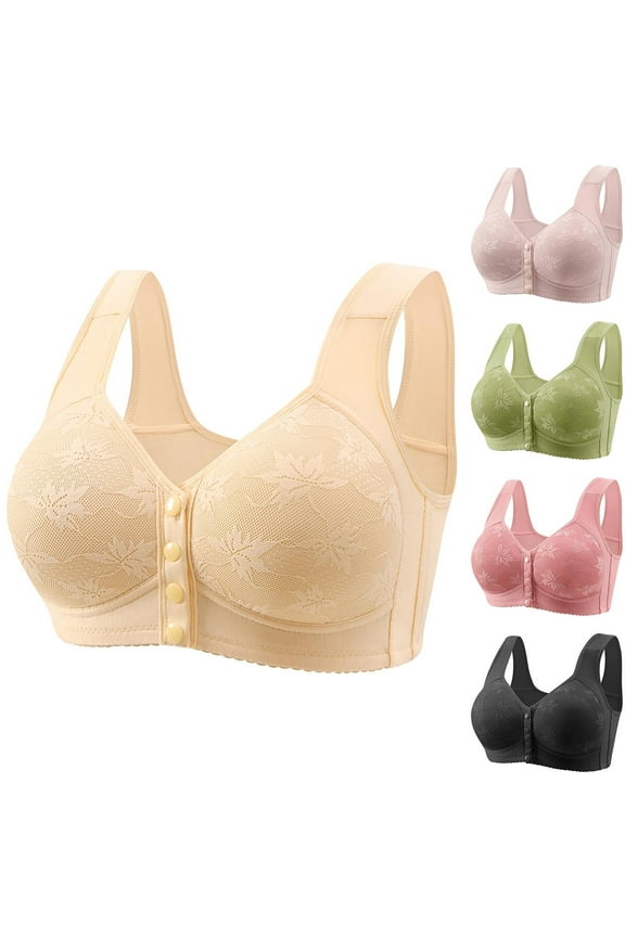 Daisy Bras for Women Front Closure Bras Push Up Bra No Underwire Plus Size Front Button Bra