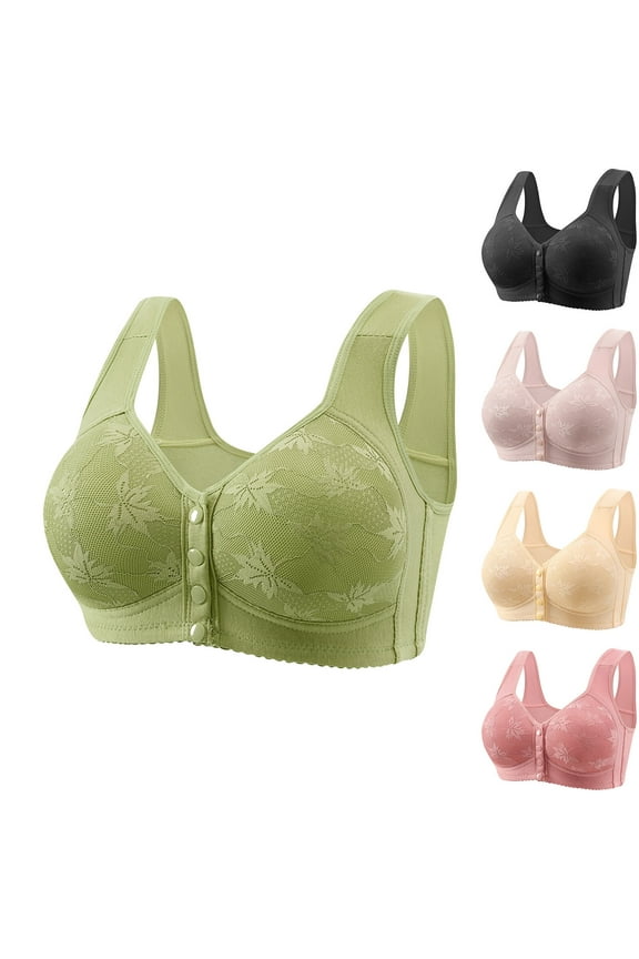 Daisy Bras for Women Front Closure Bras Push Up Bra No Underwire Plus Size Front Button Bra