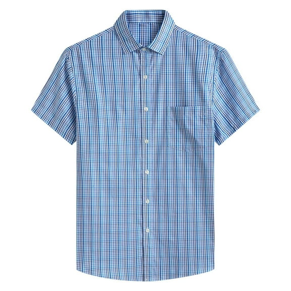 CHGBMOK Dress Shirts for Men Short Sleeve Shirt Casual Summer Beach Button Down Shirts L-6XL