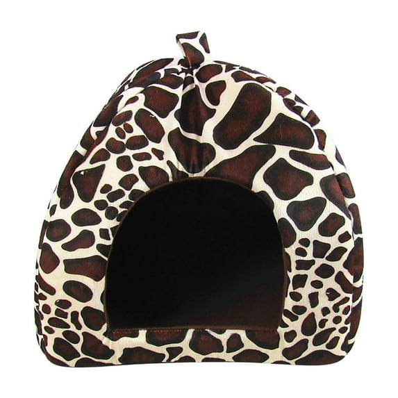 CHGBMOK Foldable Dog Bed Indoors Cat House Cute Strawberry Tent Winter Fleece Warm Pet Yurt