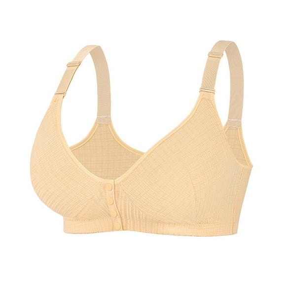 CHGBMOK Front Close Bras for Women Seamless Wireless Push Up Bras Plus Size Bras Comfortable Breathable Adjust Strap