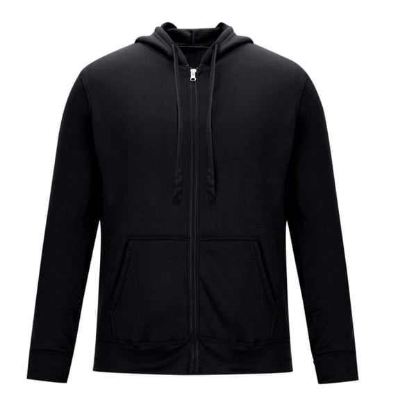 CHGBMOK Men's Full Zip Fleece Hoodie Regular Fit Long Sleeve Sweatshirt with Adjustable Drawstring and Kangaroo Pocket for Casual Daily Wear