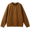 thumbnail image 1 of CHGBMOK Men's T-shirts Solid Color Suede Pullover Round Neck Long Sleeved Sweatshirt Loose Plus Casual Long Sleeved Round Neck Top/Shirt,Sizes M-3XL, 1 of 3