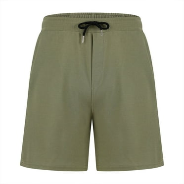 CHGBMOK Mens Athletic Shorts Solid Color Casual Drawstring Closed Elastic Waist with Pockets Shorts M-3XL