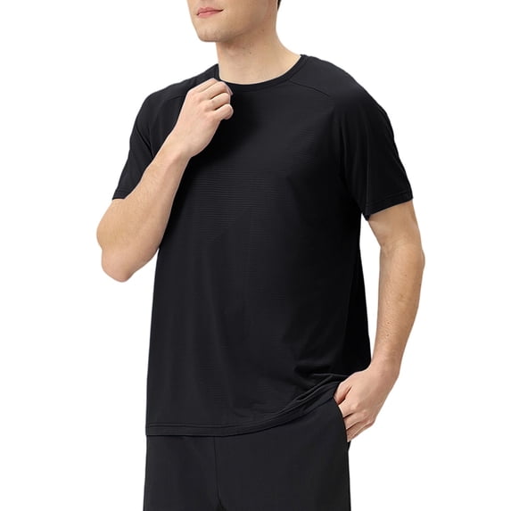 CHGBMOK Mens Athletic Workout Tee Short Sleeve Moisture Wicking Quick Drying T Shirt Crew Neck Lightweight Breathable Top