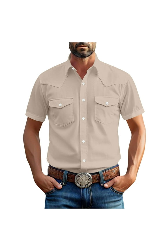 CHGBMOK Mens Shirts Linen Short Sleeve Casual Beach Summer Wedding Button Down Tops,Sizes S-3XL