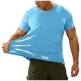 thumbnail image 1 of CHGBMOK Mens Solid Casual Stretch T-Shirt Crew Neck Short Sleeve Basic Tees Quick Dry Gym Running Workout Shirts, 1 of 6